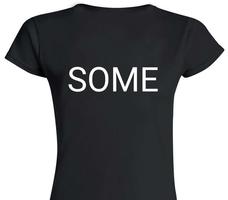 Custom Womens Soft Style 100% Cotton Black T-Shirt