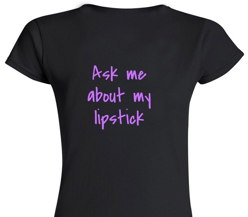 Custom Womens Soft Style 100% Cotton Black T-Shirt