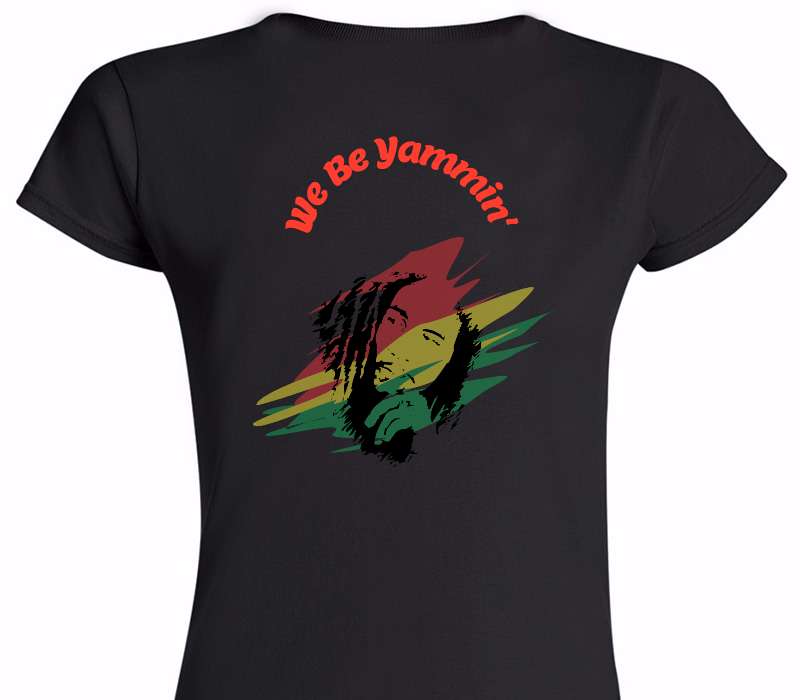 Custom Womens Soft Style 100% Cotton Black T-Shirt