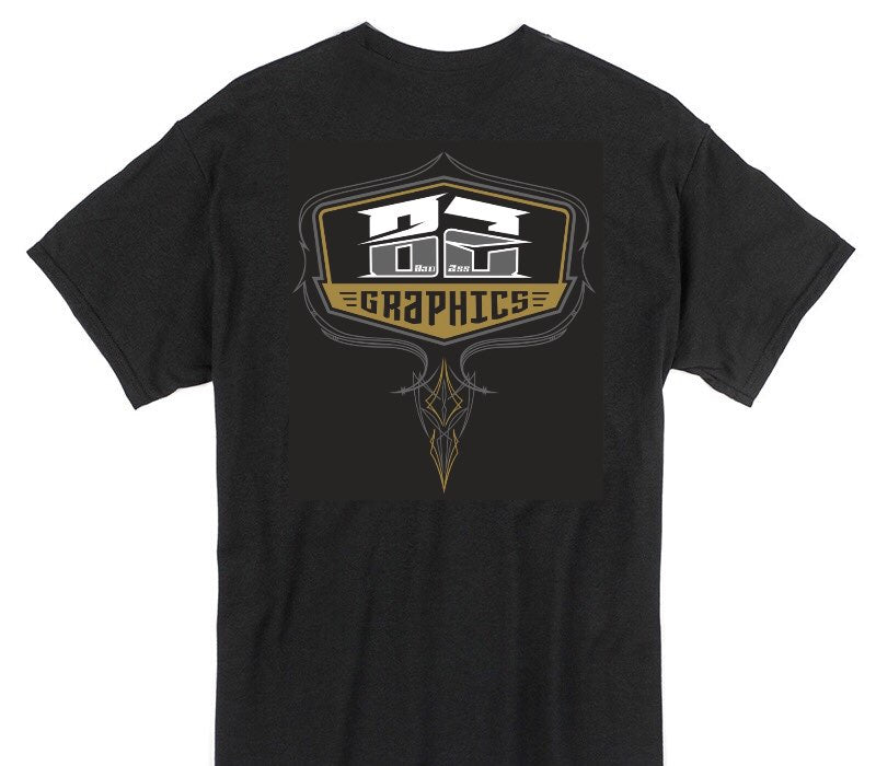 Custom Gildan 100% Cotton Black T-Shirt