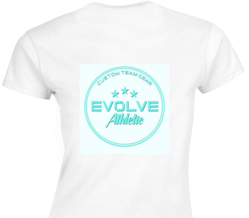 Custom Womens Soft Style 100% Cotton White T-Shirt