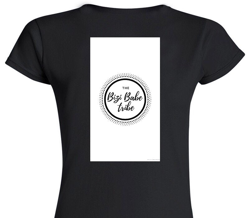 Custom Womens Soft Style 100% Cotton Black T-Shirt