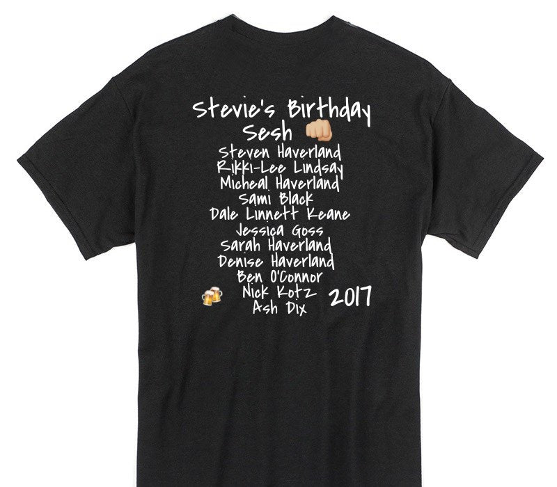 Custom Gildan 100% Cotton Black T-Shirt