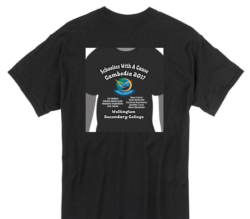 Custom Gildan 100% Cotton Black T-Shirt