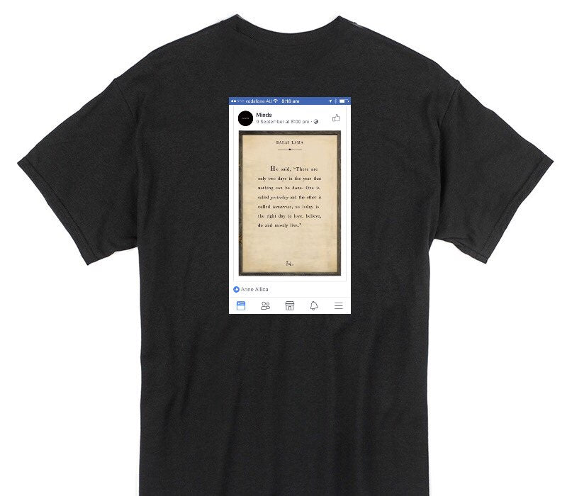 Custom Gildan 100% Cotton Black T-Shirt