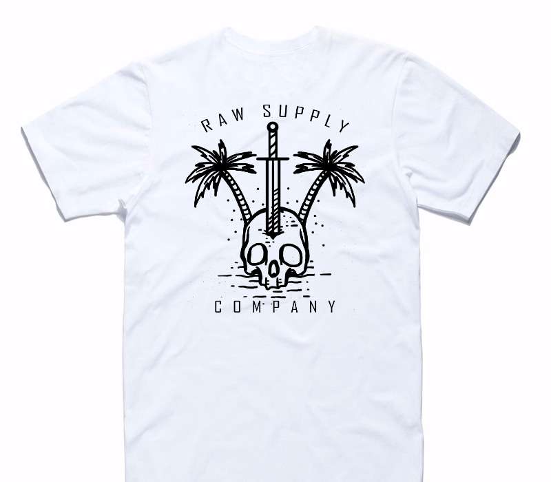 Custom AS Colour 100% Cotton White T-Shirt