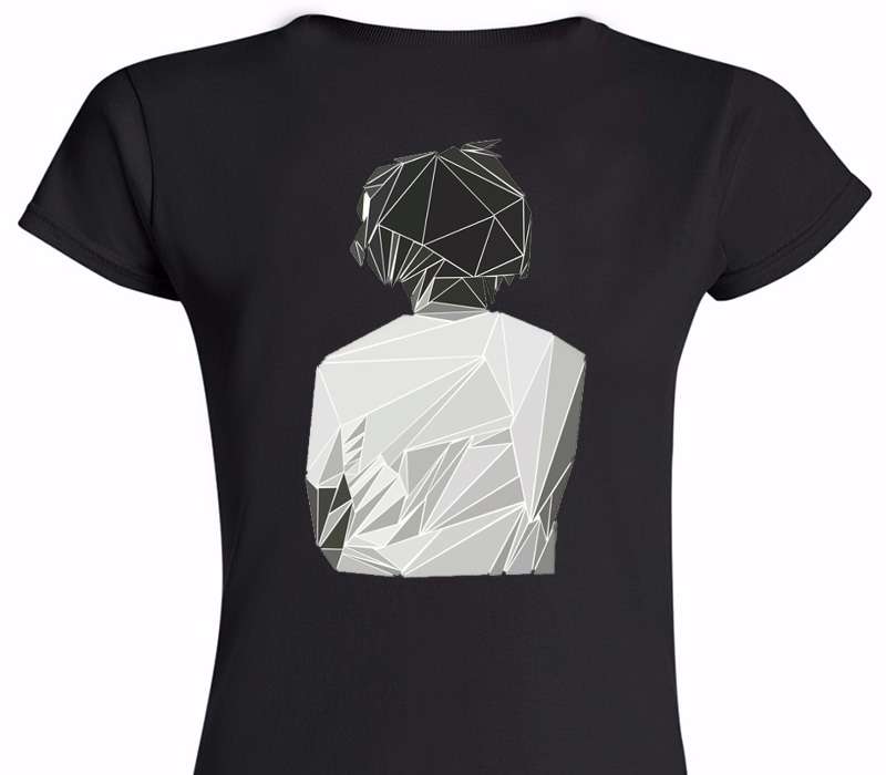 Custom Womens Soft Style 100% Cotton Black T-Shirt