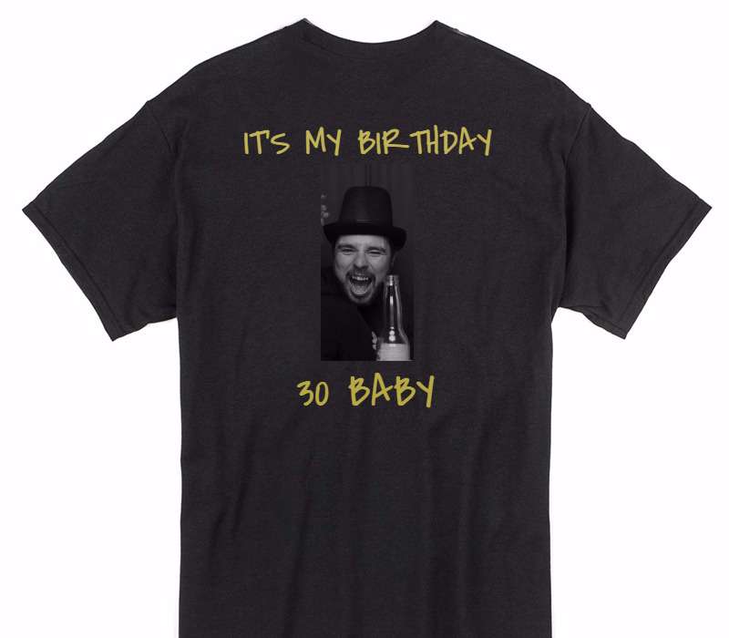 Custom Gildan 100% Cotton Black T-Shirt