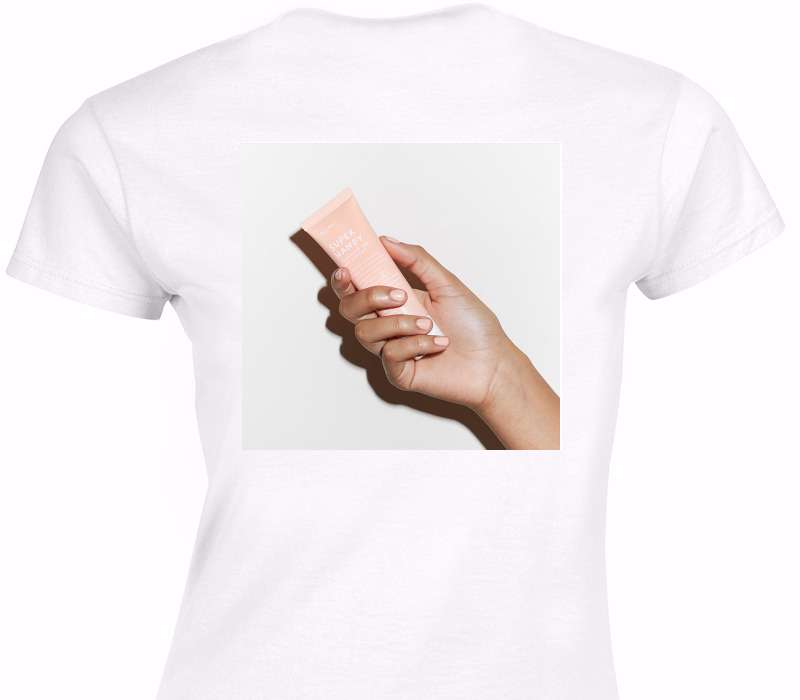 Custom Womens Soft Style 100% Cotton White T-Shirt