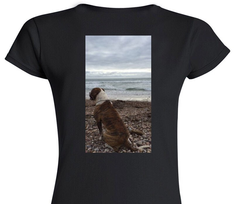 Custom Womens Soft Style 100% Cotton Black T-Shirt