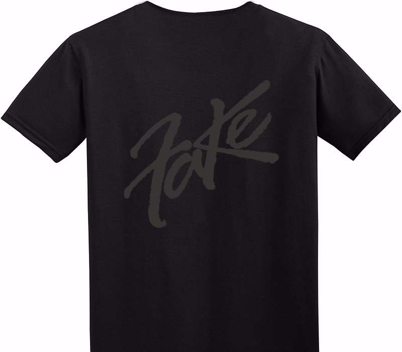 Custom Adult Soft Style 100% Cotton Black T-Shirt