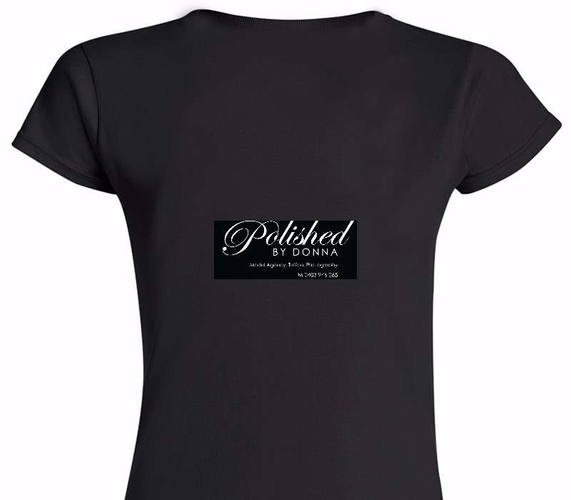 Custom Womens Soft Style 100% Cotton Black T-Shirt