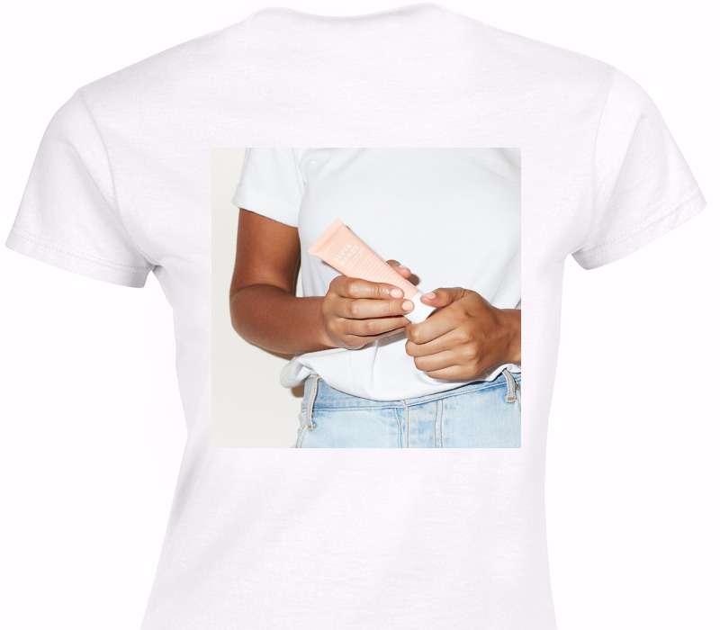 Custom Womens Soft Style 100% Cotton White T-Shirt