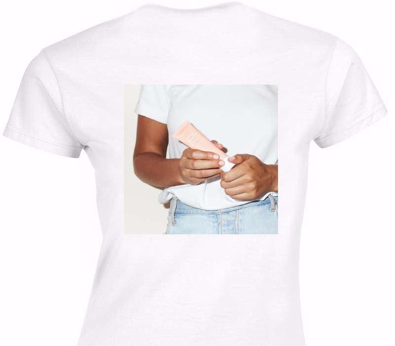 Custom Womens Soft Style 100% Cotton White T-Shirt