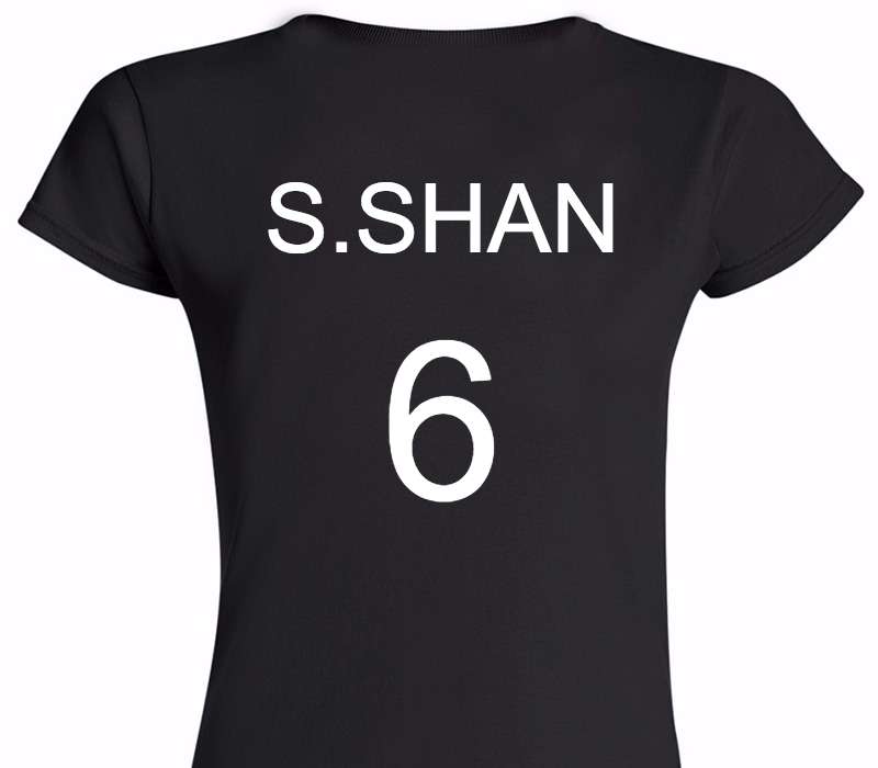 Custom Womens Soft Style 100% Cotton Black T-Shirt
