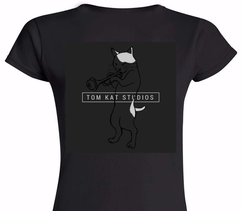Custom Womens Soft Style 100% Cotton Black T-Shirt