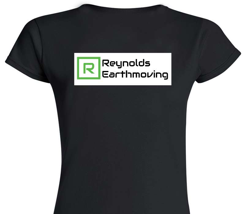 Custom Womens Soft Style 100% Cotton Black T-Shirt