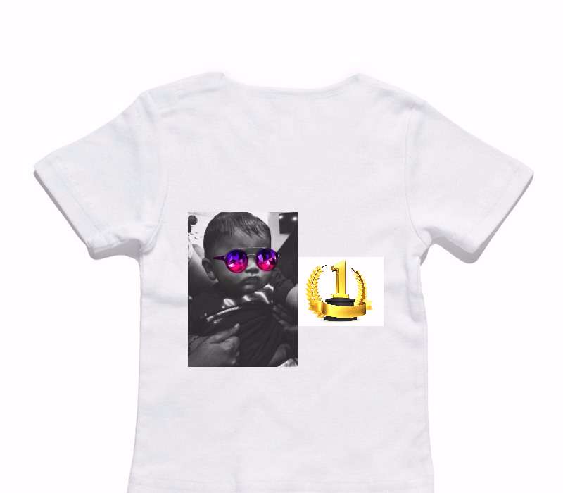 Custom AS Colour White Baby T-Shirt