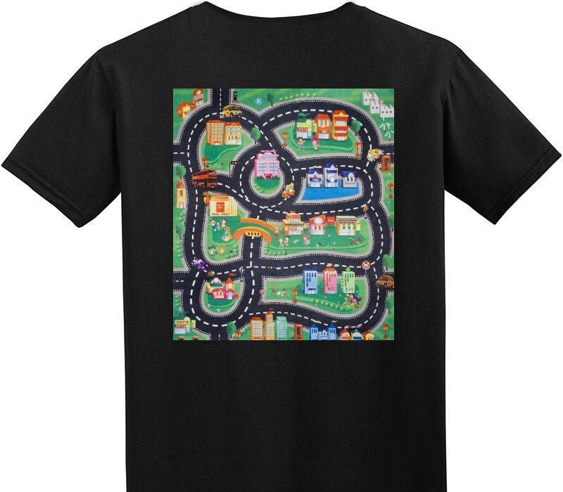 Custom Adult Soft Style 100% Cotton Black T-Shirt
