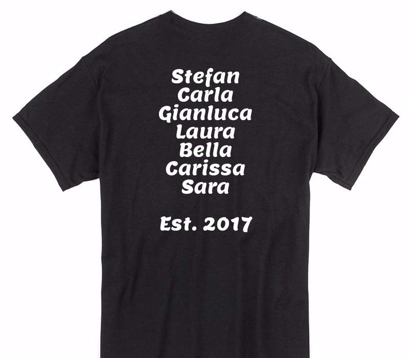 Custom Gildan 100% Cotton Black T-Shirt