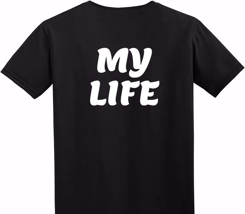 Custom Adult Soft Style 100% Cotton Black T-Shirt