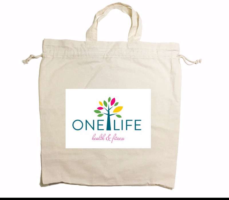 Custom Drawstring Tote Bag Cotton Calico