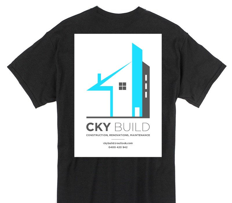 Custom Gildan 100% Cotton Black T-Shirt