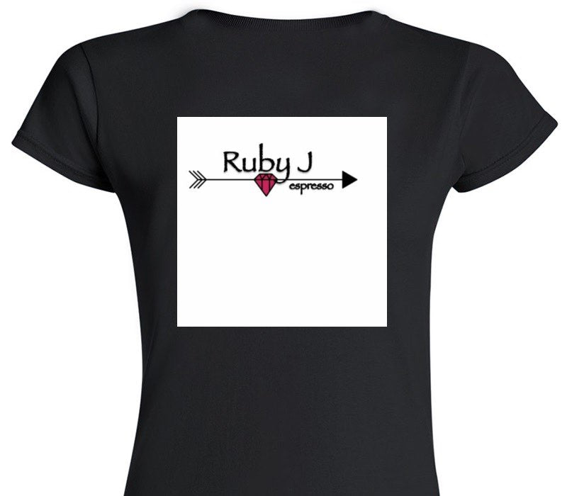 Custom Womens Soft Style 100% Cotton Black T-Shirt