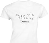 Custom Womens Soft Style 100% Cotton White T-Shirt