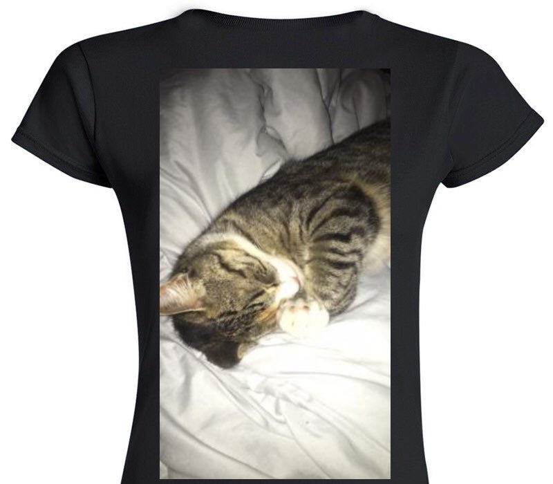 Custom Womens Soft Style 100% Cotton Black T-Shirt