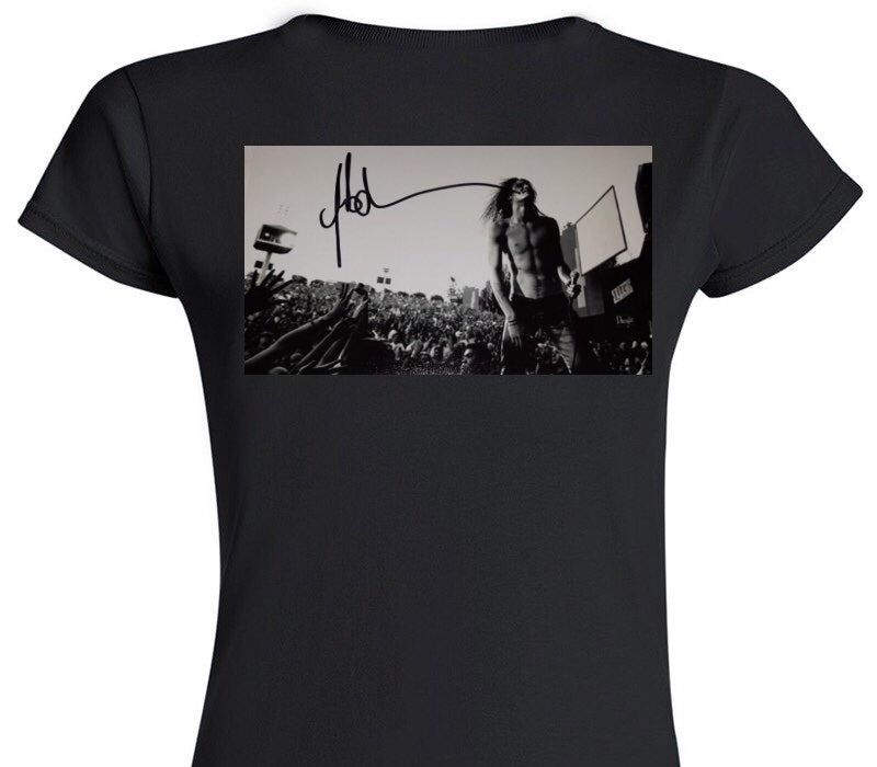Custom Womens Soft Style 100% Cotton Black T-Shirt