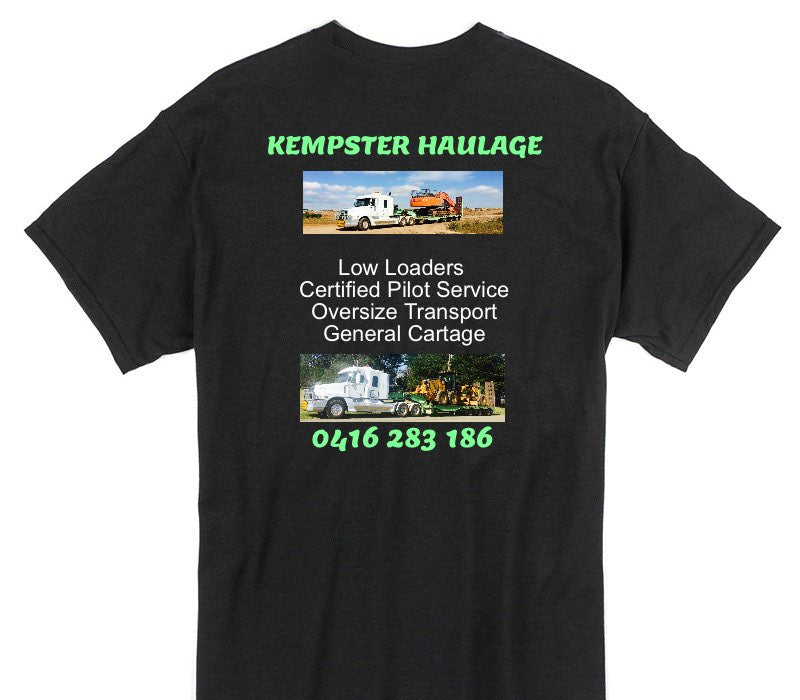 Custom Gildan 100% Cotton Black T-Shirt