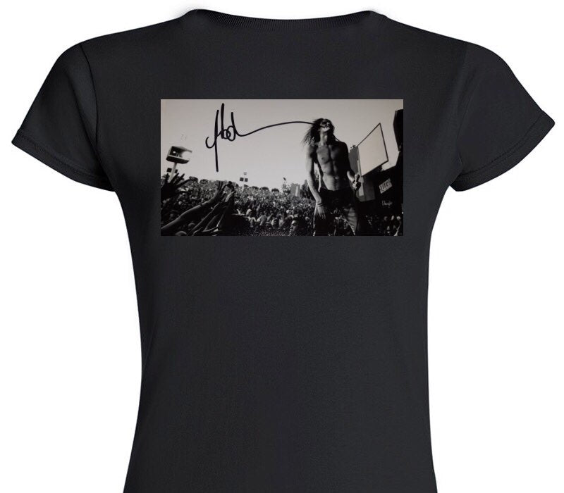 Custom Womens Soft Style 100% Cotton Black T-Shirt