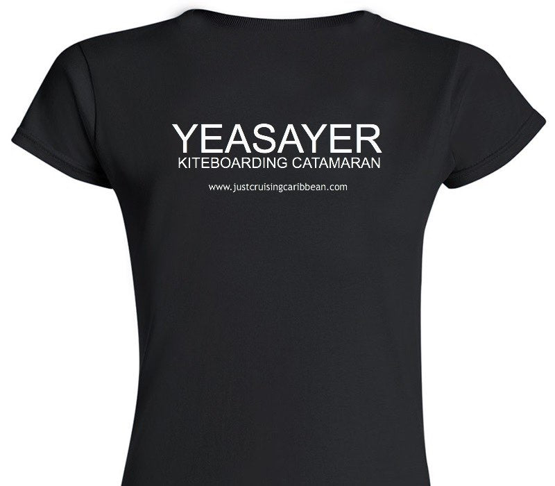 Custom Womens Soft Style 100% Cotton Black T-Shirt