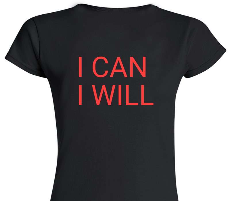 Custom Womens Soft Style 100% Cotton Black T-Shirt