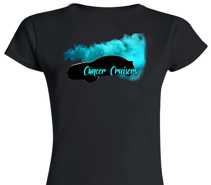 Custom Womens Soft Style 100% Cotton Black T-Shirt