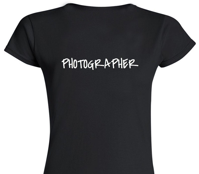 Custom Womens Soft Style 100% Cotton Black T-Shirt