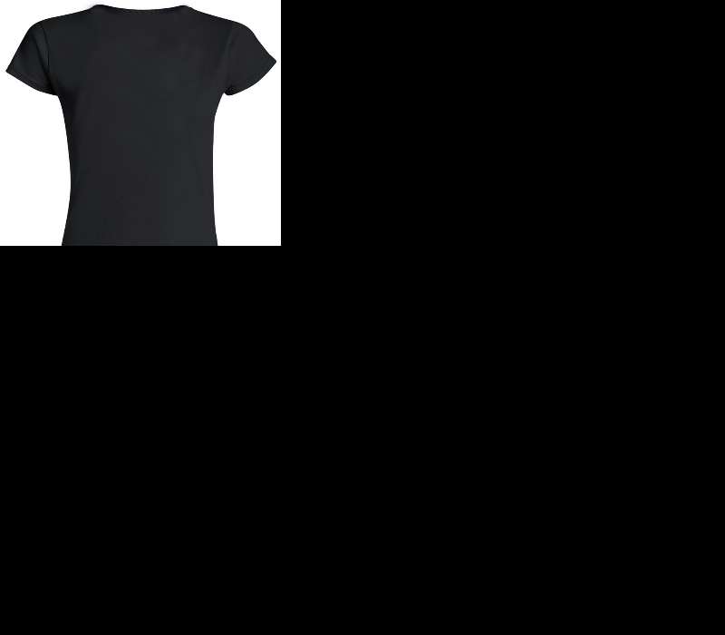 Custom Womens Soft Style 100% Cotton Black T-Shirt