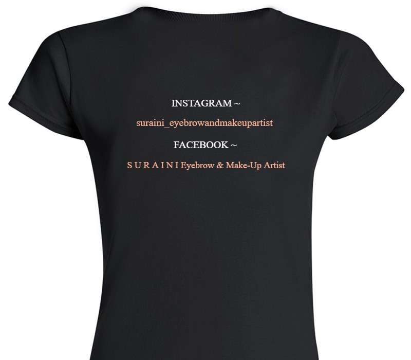 Custom Womens Soft Style 100% Cotton Black T-Shirt