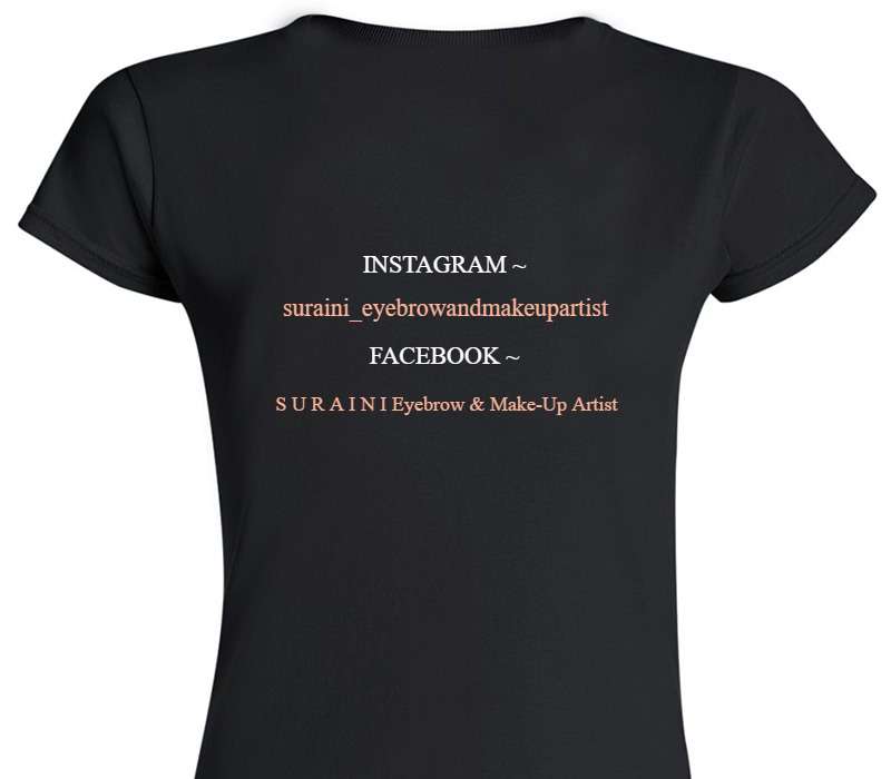 Custom Womens Soft Style 100% Cotton Black T-Shirt