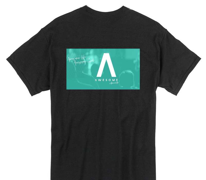 Custom Gildan 100% Cotton Black T-Shirt