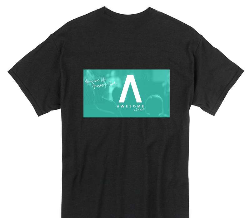 Custom Gildan 100% Cotton Black T-Shirt