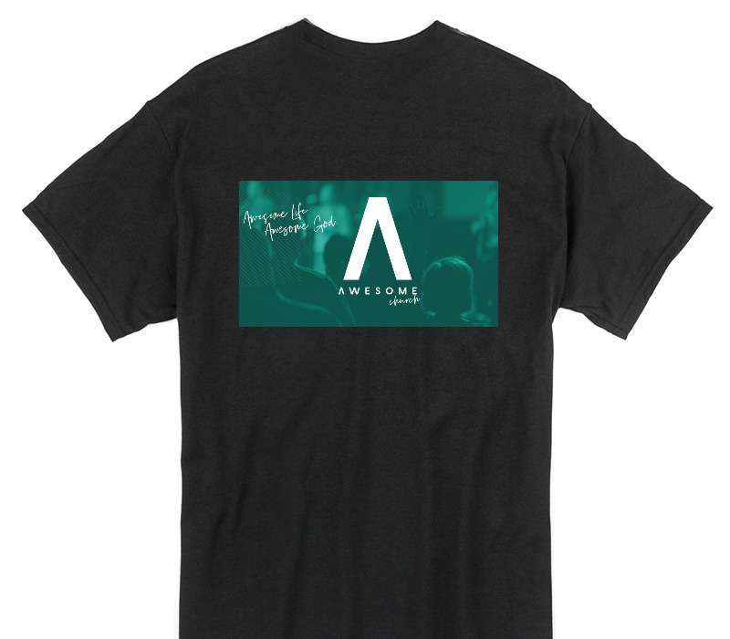 Custom Gildan 100% Cotton Black T-Shirt