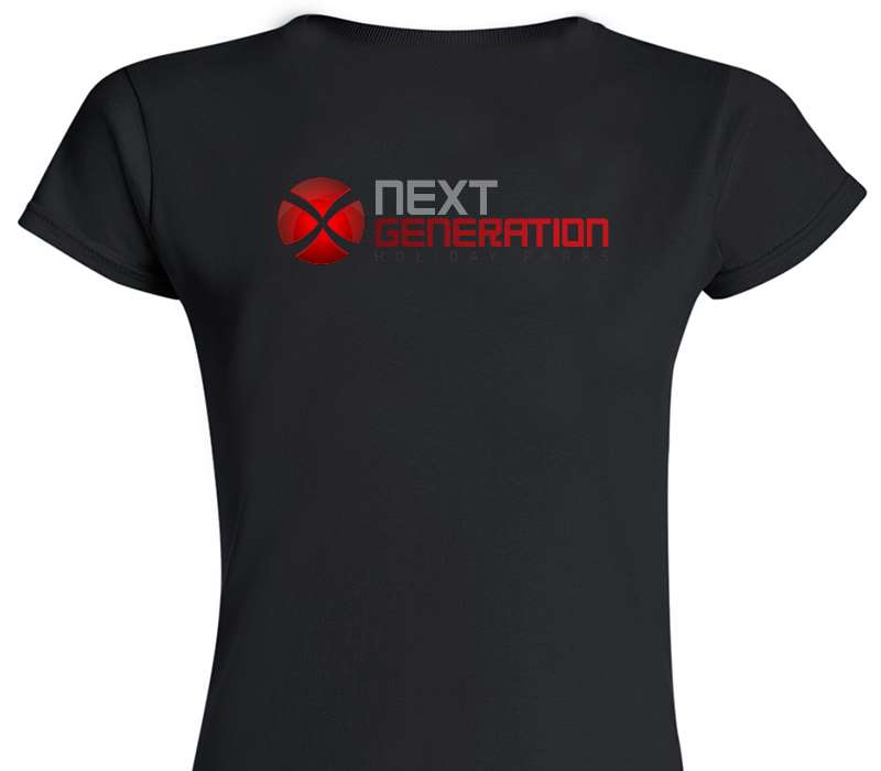 Custom Womens Soft Style 100% Cotton Black T-Shirt