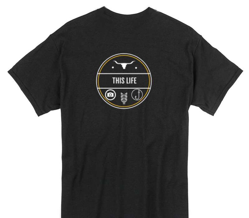 Custom Gildan 100% Cotton Black T-Shirt