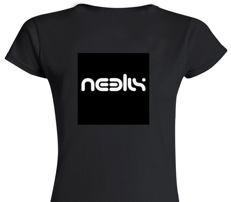 Custom Womens Soft Style 100% Cotton Black T-Shirt