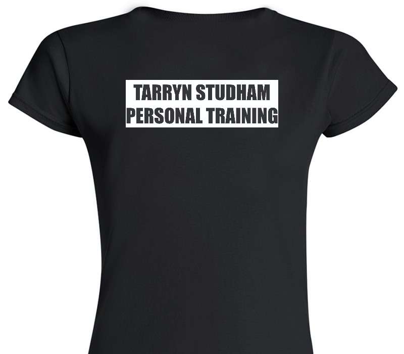 Custom Womens Soft Style 100% Cotton Black T-Shirt