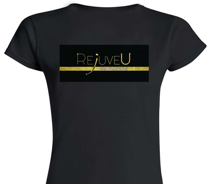 Custom Womens Soft Style 100% Cotton Black T-Shirt