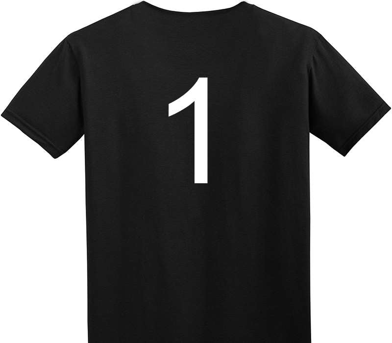Custom Adult Soft Style 100% Cotton Black T-Shirt