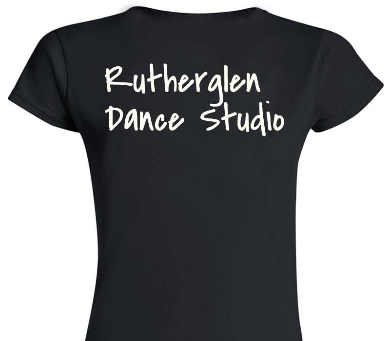 Custom Womens Soft Style 100% Cotton Black T-Shirt